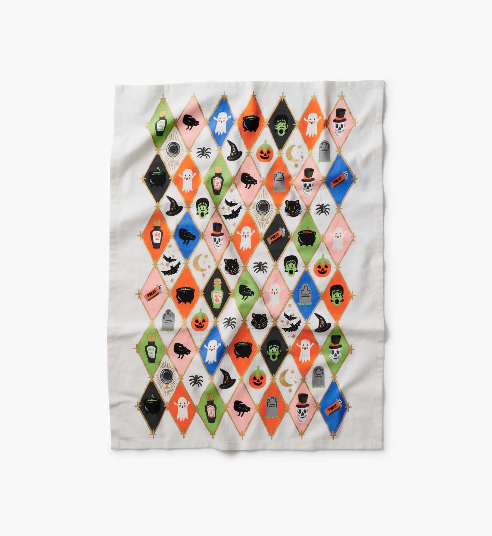 Tea Towel - Halloween Argyle - Premium Design Accessory