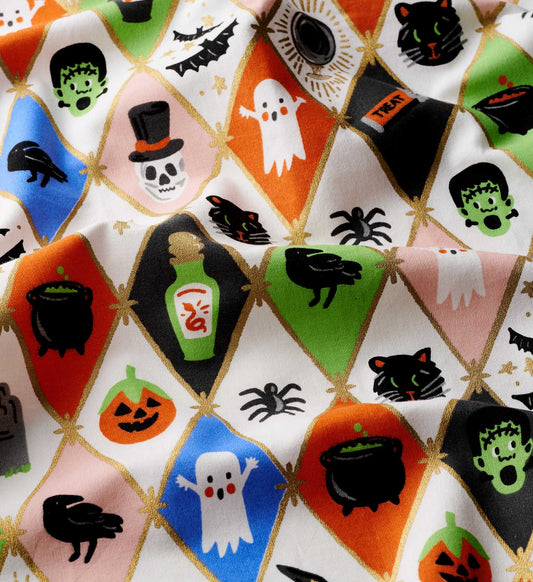 Tea Towel - Halloween Argyle