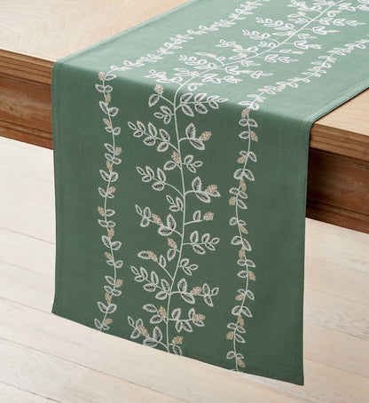 Cotton Table Runner - Climbing Vines - Premium Design Accessory