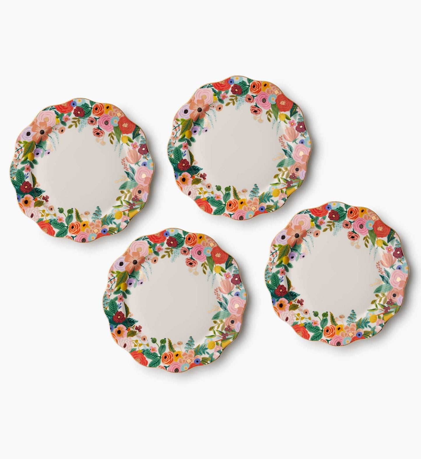Porcelain Dinner Plate Set - Garden Party - Cotton Loungewear