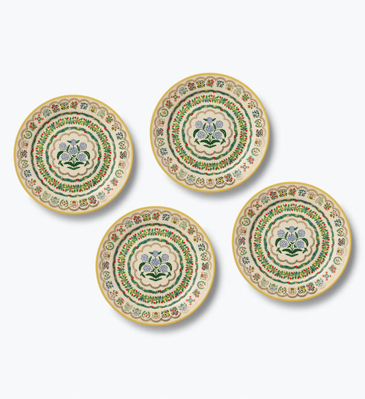 Porcelain Dinner Plate Set - Rosette - Cotton Loungewear