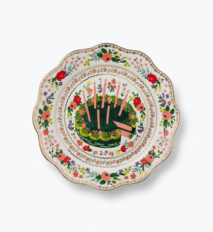 Celebration Plate - Floral Cake - Premium Design Accessory
