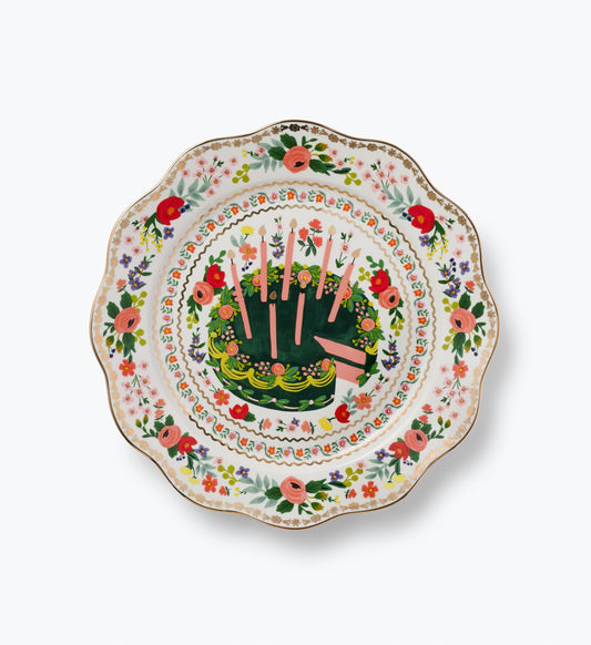 Celebration Plate - Floral Cake - Premium Design Accessory