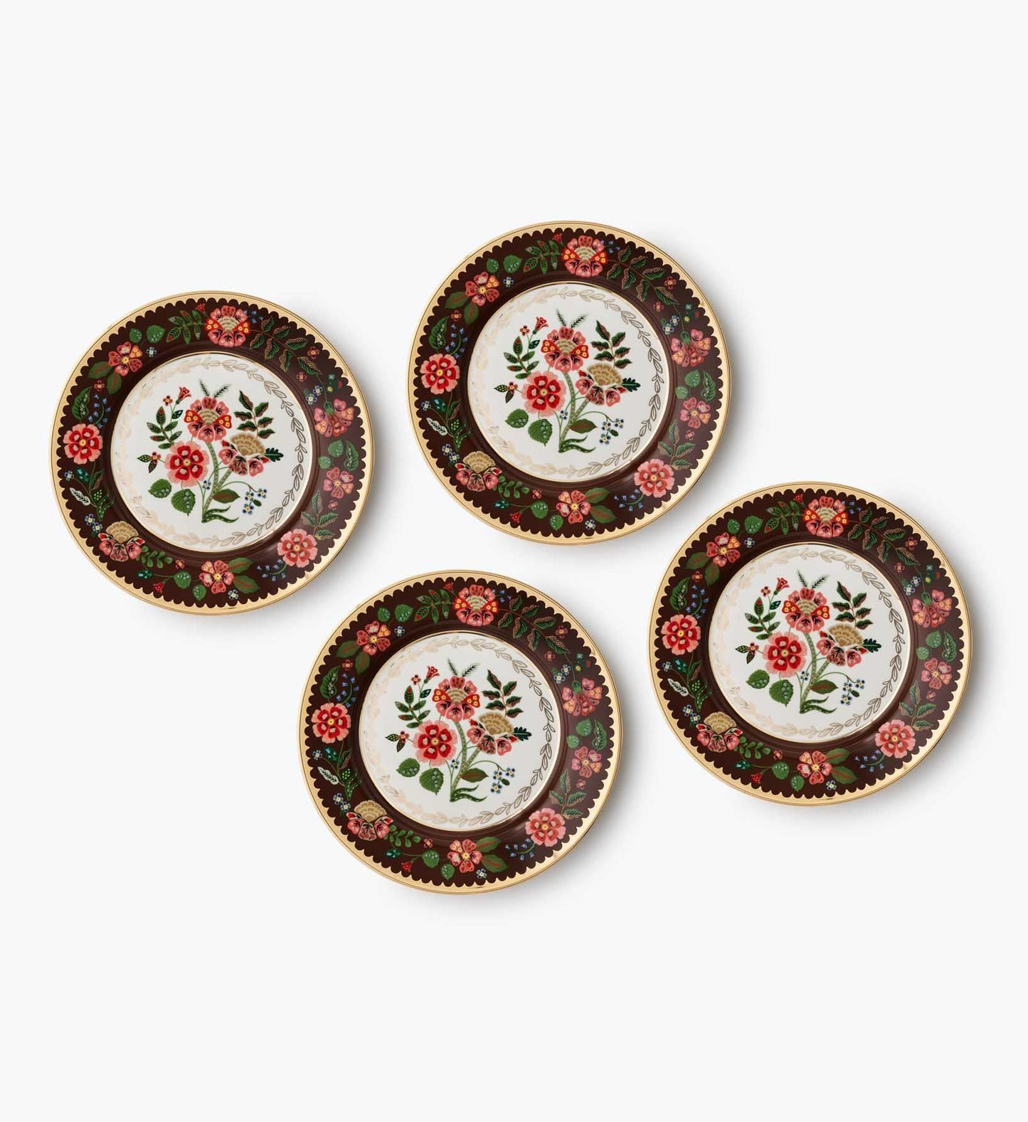 Porcelain Dessert Plate Set - Gracie - Cotton Loungewear