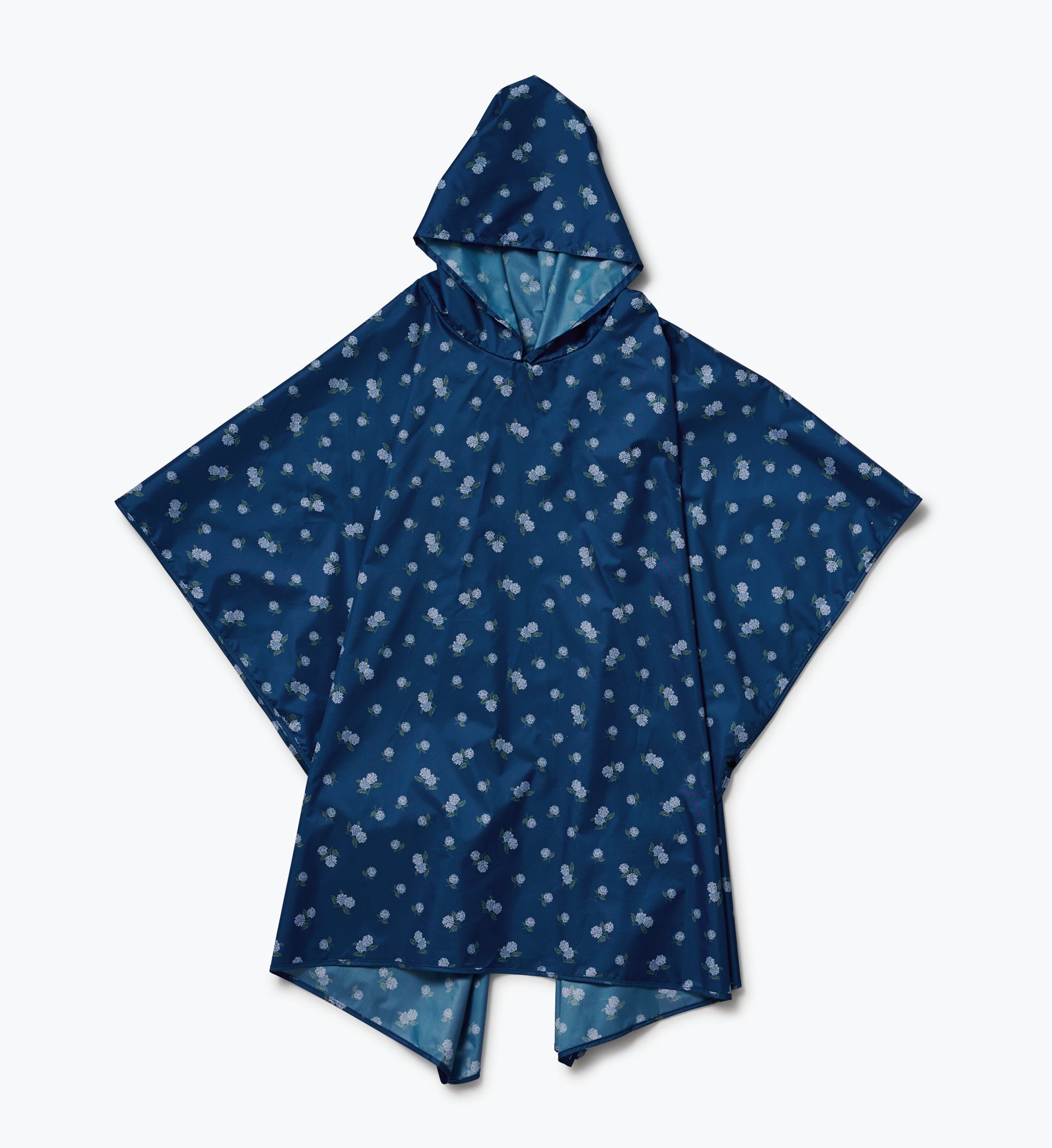 Packable Rain Poncho - Ditsy Hydrangea - Premium Design Accessory
