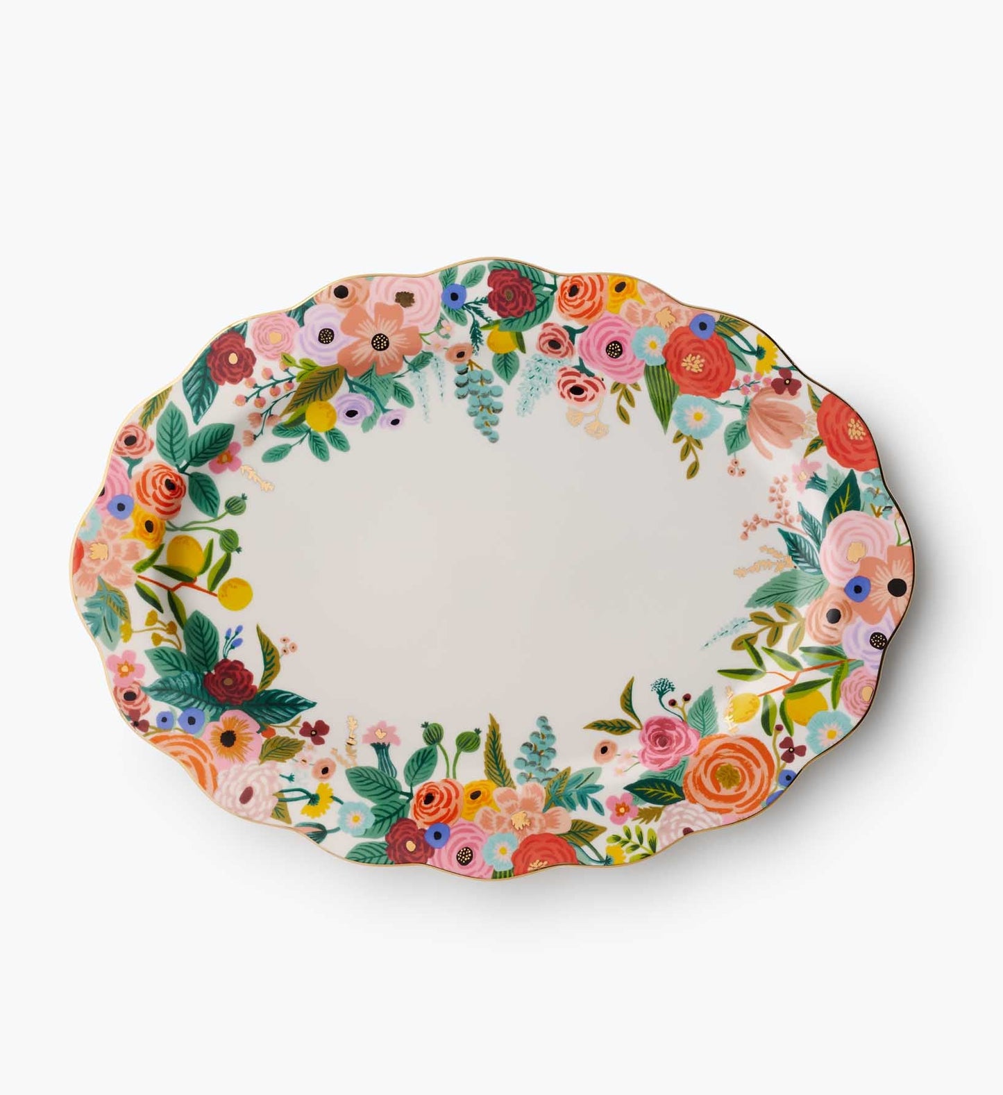 Large Porcelain Serving Platter - Garden Party - Premium Design Accessory