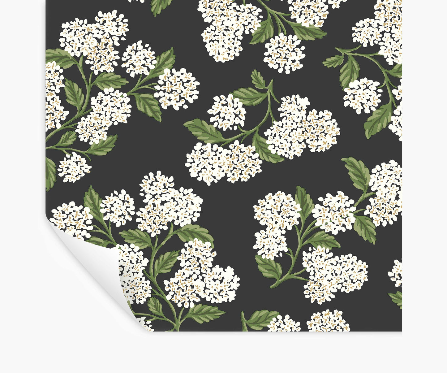 Hydrangea Peel & Stick Wallpaper - Black & White - Peel and Stick Wallpaper