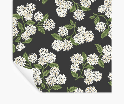 Hydrangea Peel & Stick Wallpaper - Black & White - Peel and Stick Wallpaper