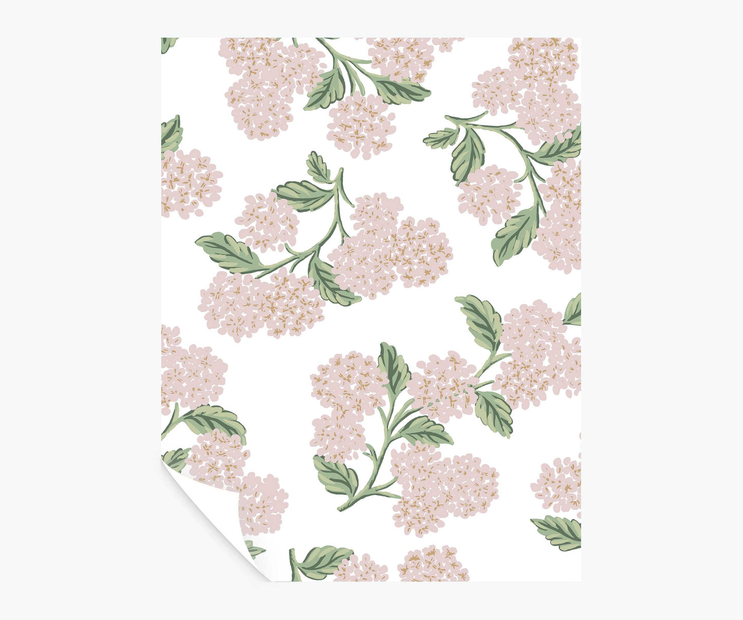 Hydrangea Peel & Stick Wallpaper Sample - Pink & White - Peel and Stick Wallpaper