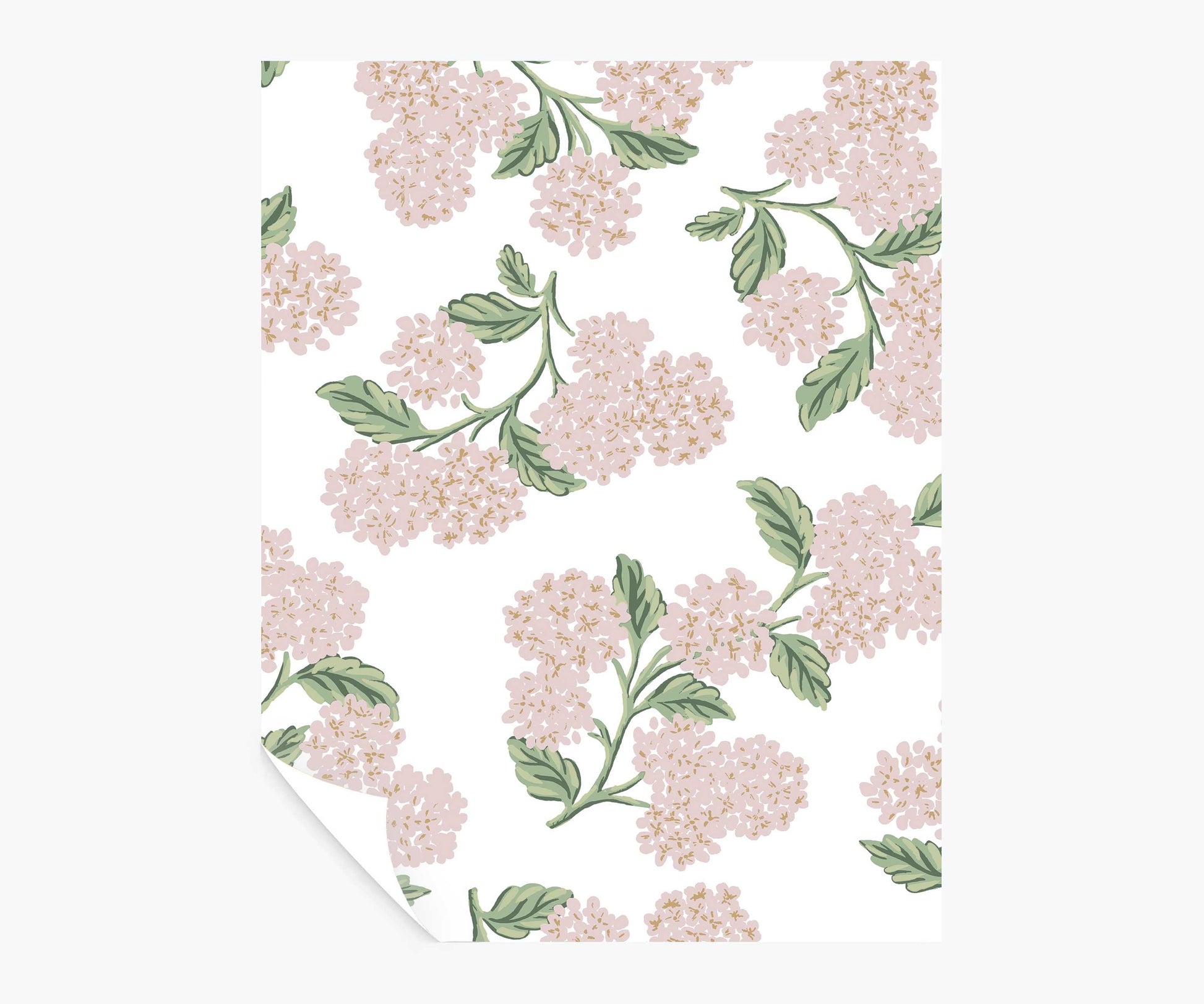 Hydrangea Peel & Stick Wallpaper Sample - Pink & White - Peel and Stick Wallpaper