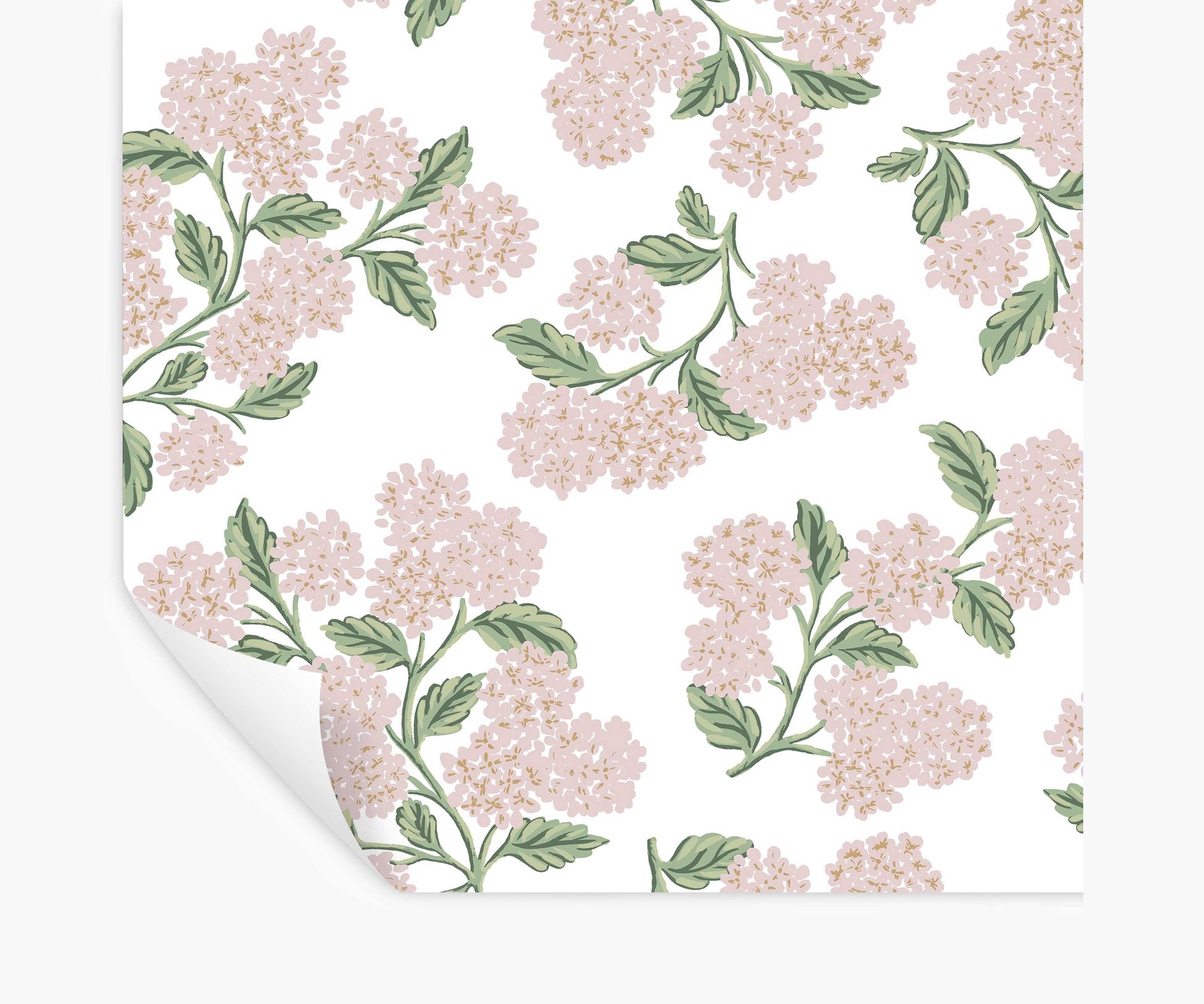Hydrangea Peel & Stick Wallpaper - Pink & White - Peel and Stick Wallpaper