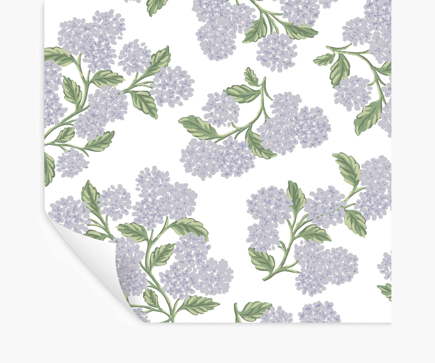 Hydrangea Peel & Stick Wallpaper - Lilac & White - Peel and Stick Wallpaper