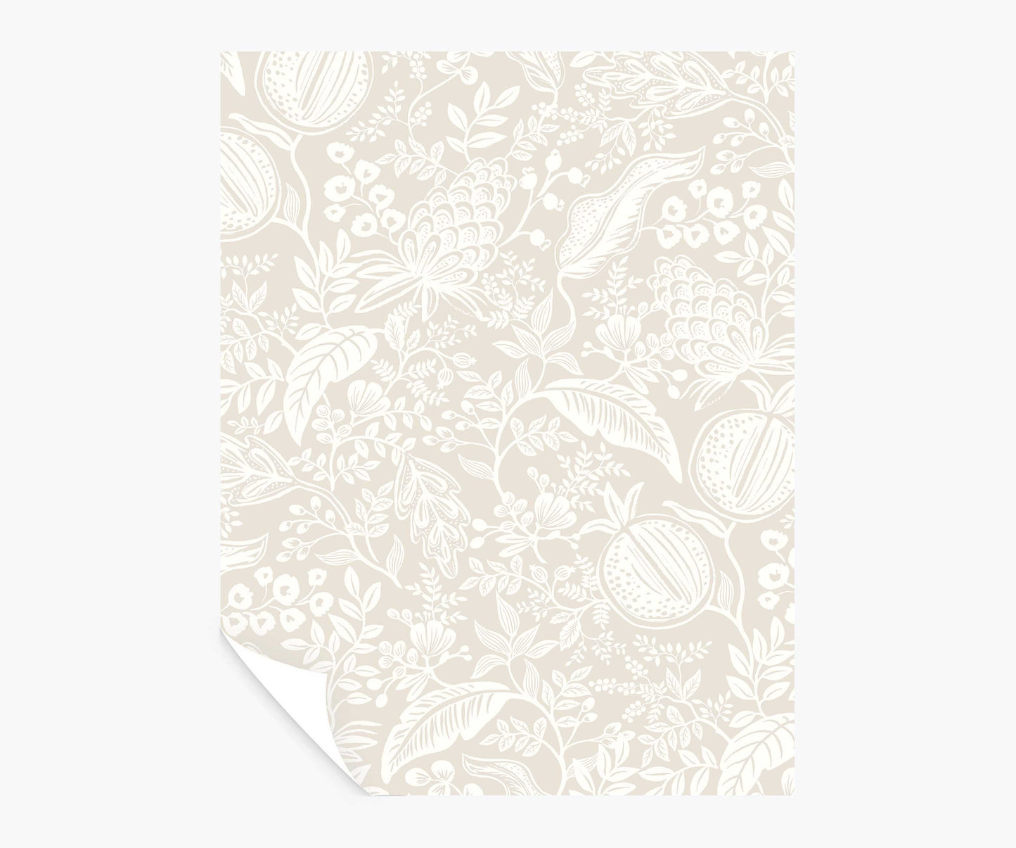 Pomegranate Peel & Stick Wallpaper Sample - Beige & White - Peel and Stick Wallpaper