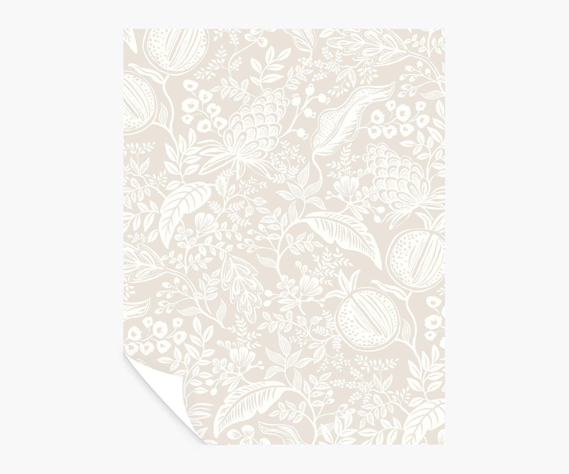 Pomegranate Peel & Stick Wallpaper Sample - Beige & White - Peel and Stick Wallpaper