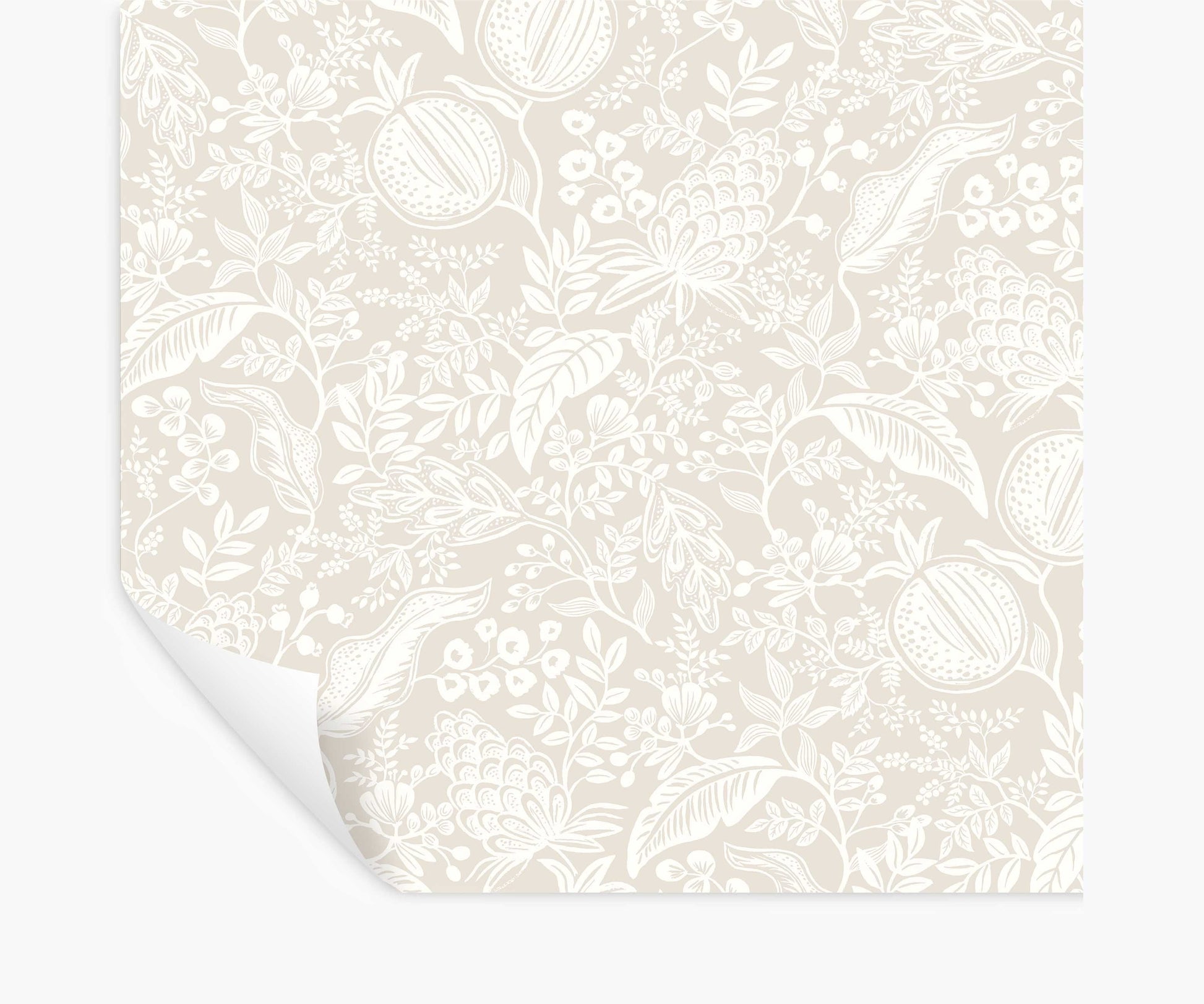 Pomegranate Peel & Stick Wallpaper - Beige & White - Peel and Stick Wallpaper