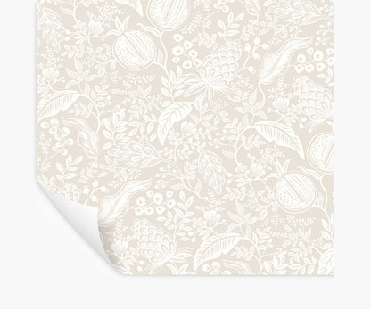 Pomegranate Peel & Stick Wallpaper - Beige & White - Peel and Stick Wallpaper