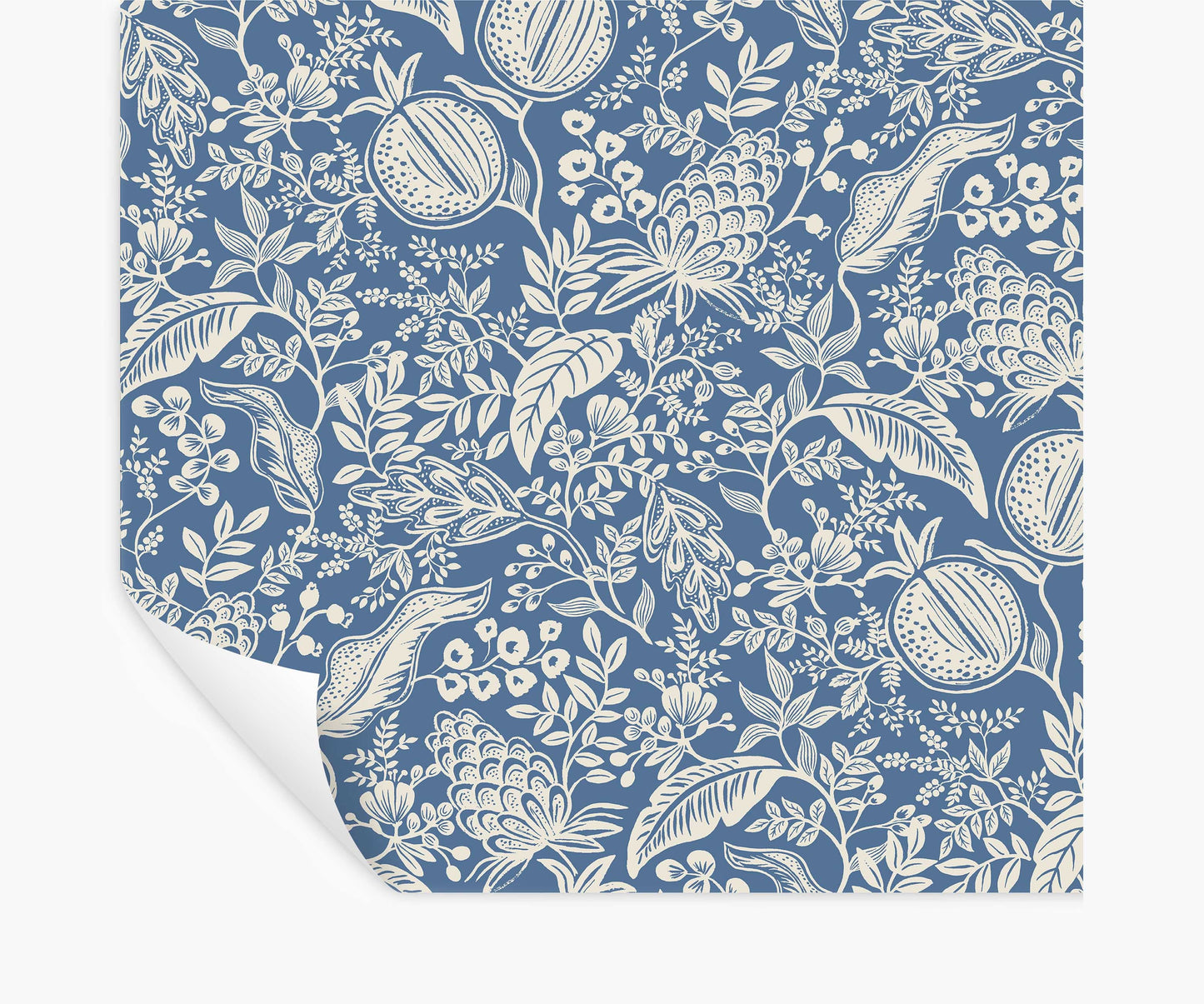 Pomegranate Peel & Stick Wallpaper - Blue & Ivory - Peel and Stick Wallpaper