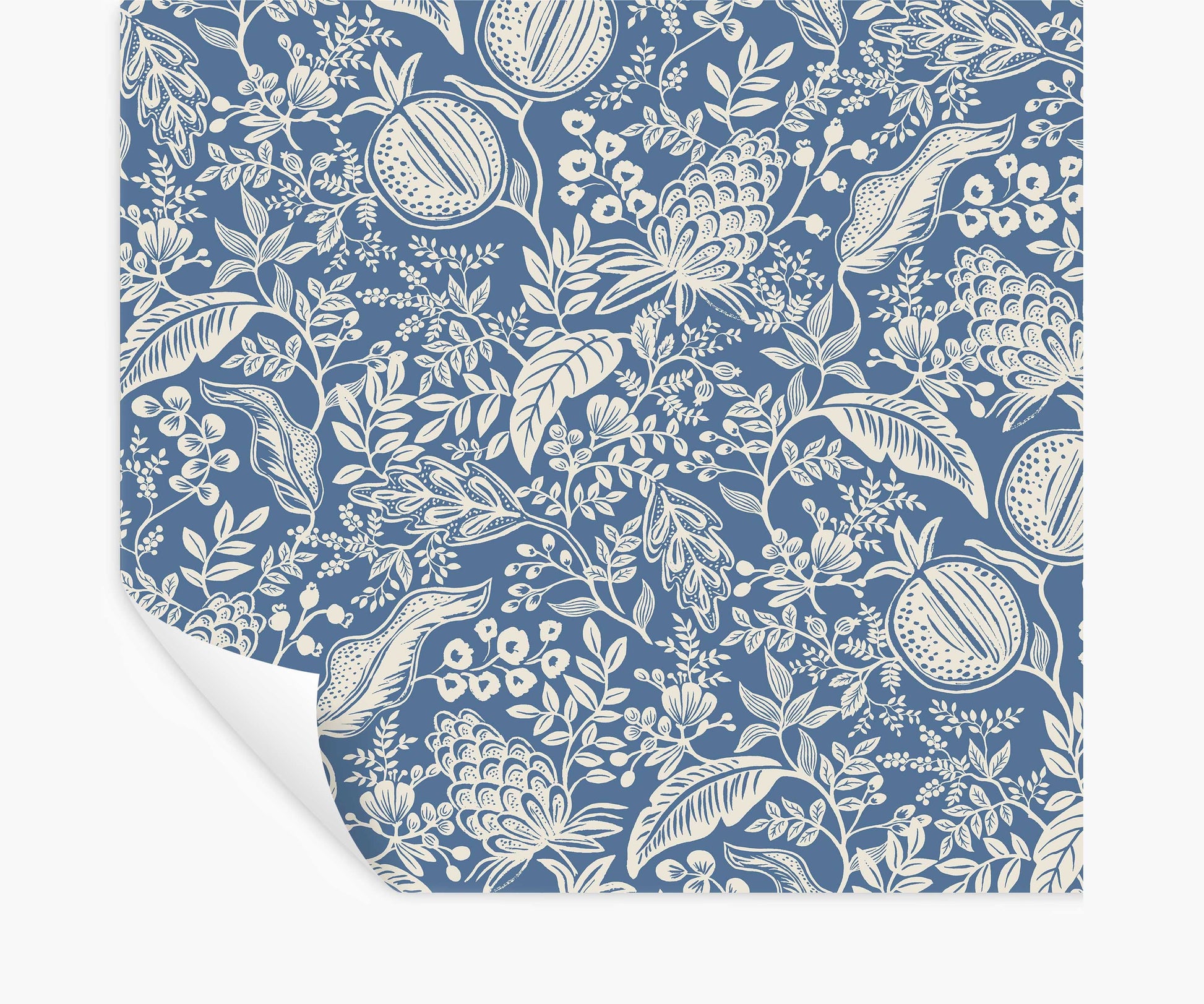 Pomegranate Peel & Stick Wallpaper - Blue & Ivory - Peel and Stick Wallpaper