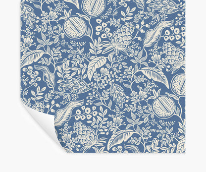 Pomegranate Peel & Stick Wallpaper - Blue & Ivory - Peel and Stick Wallpaper