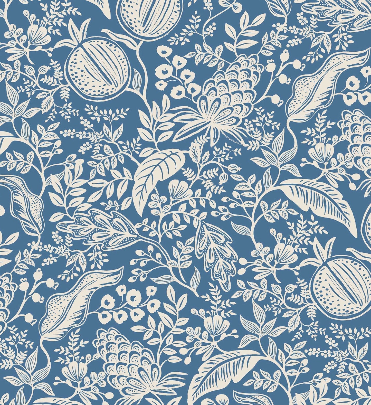 Pomegranate Peel & Stick Wallpaper - Blue & Ivory