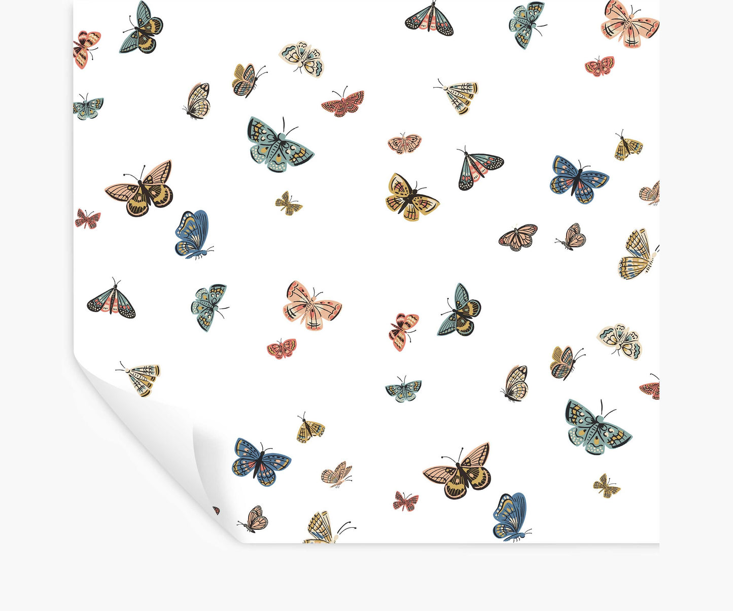 Butterfly House Peel & Stick Wallpaper - White - Peel and Stick Wallpaper