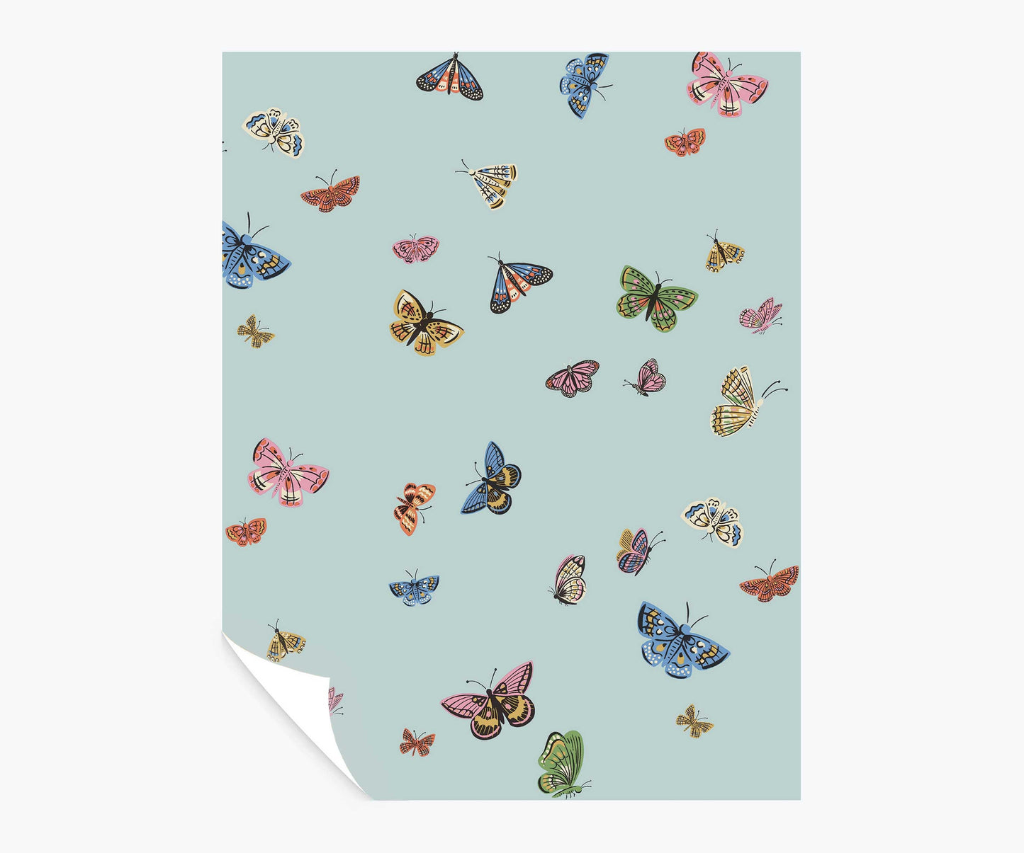 Butterfly House Peel & Stick Wallpaper Sample - Light Blue - Peel and Stick Wallpaper