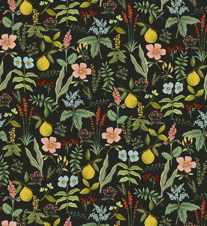 Herb Garden Peel & Stick Wallpaper - Black