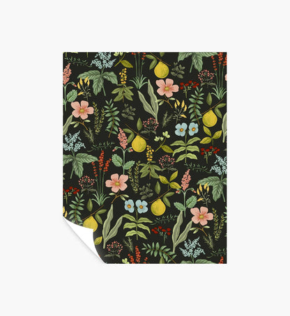Herb Garden Peel & Stick Wallpaper Sample - Black - Peel and Stick Wallpaper