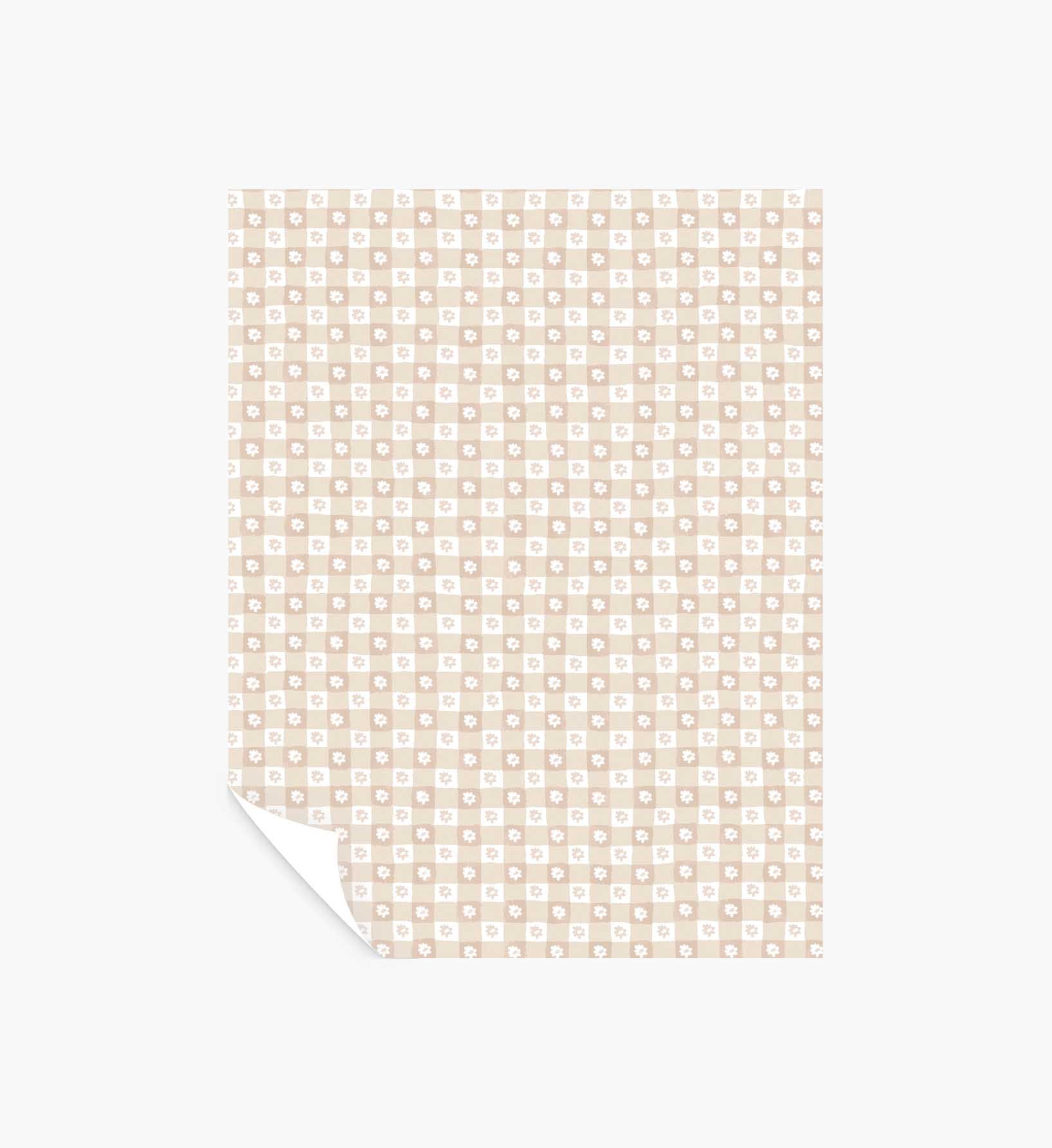 Daisy Gingham Peel & Stick Wallpaper Sample - Blush - Peel and Stick Wallpaper