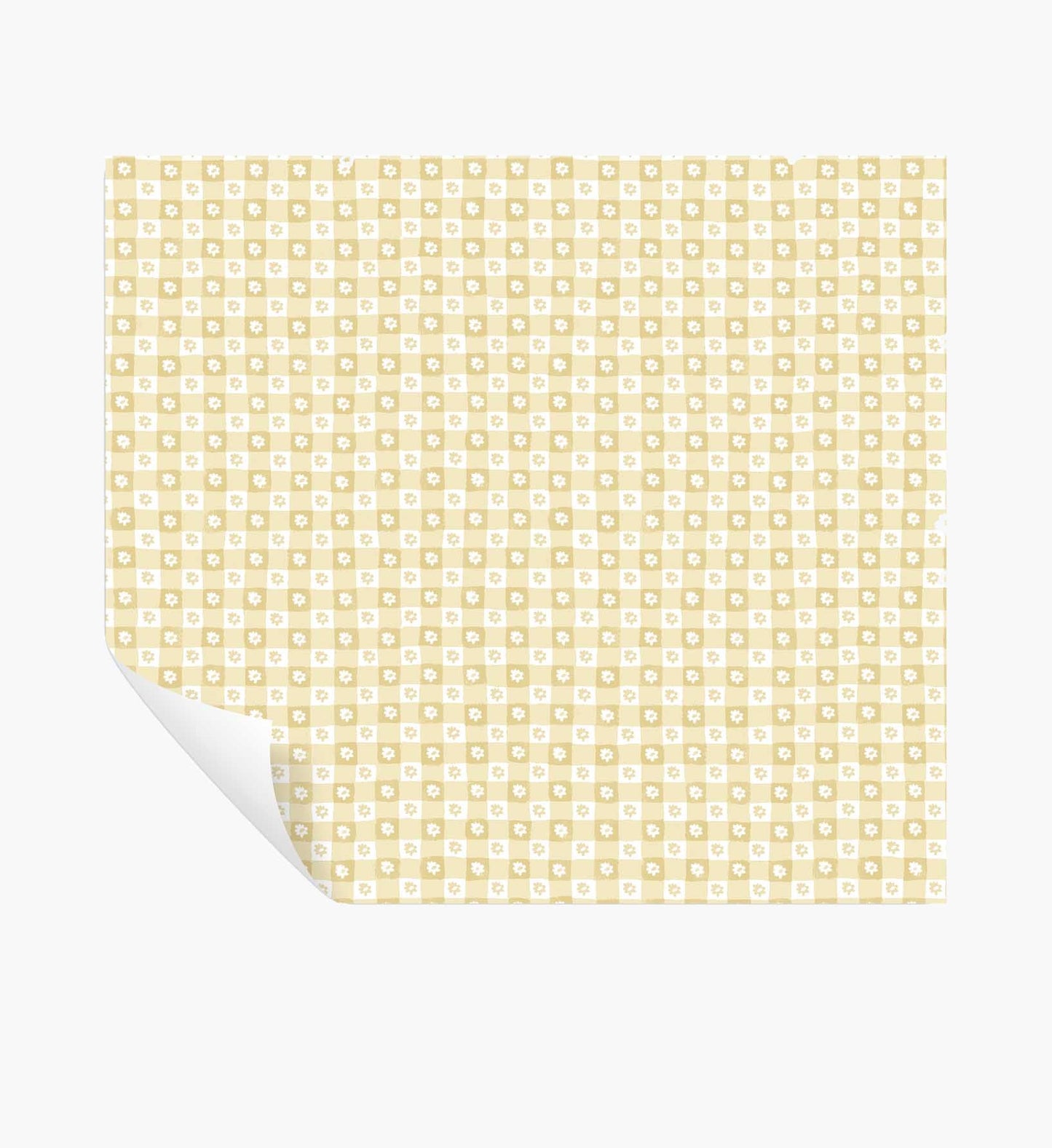 Daisy Gingham Peel & Stick Wallpaper - Gold - Peel and Stick Wallpaper