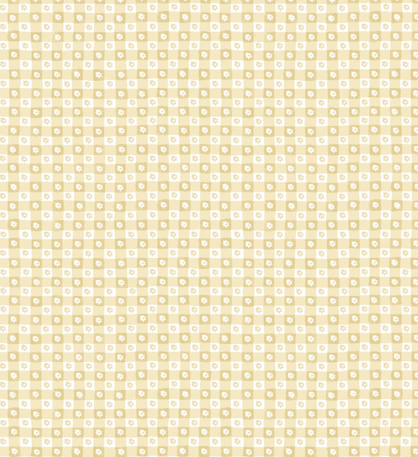 Daisy Gingham Peel & Stick Wallpaper Sample - Gold
