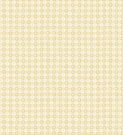 Daisy Gingham Peel & Stick Wallpaper Sample - Gold