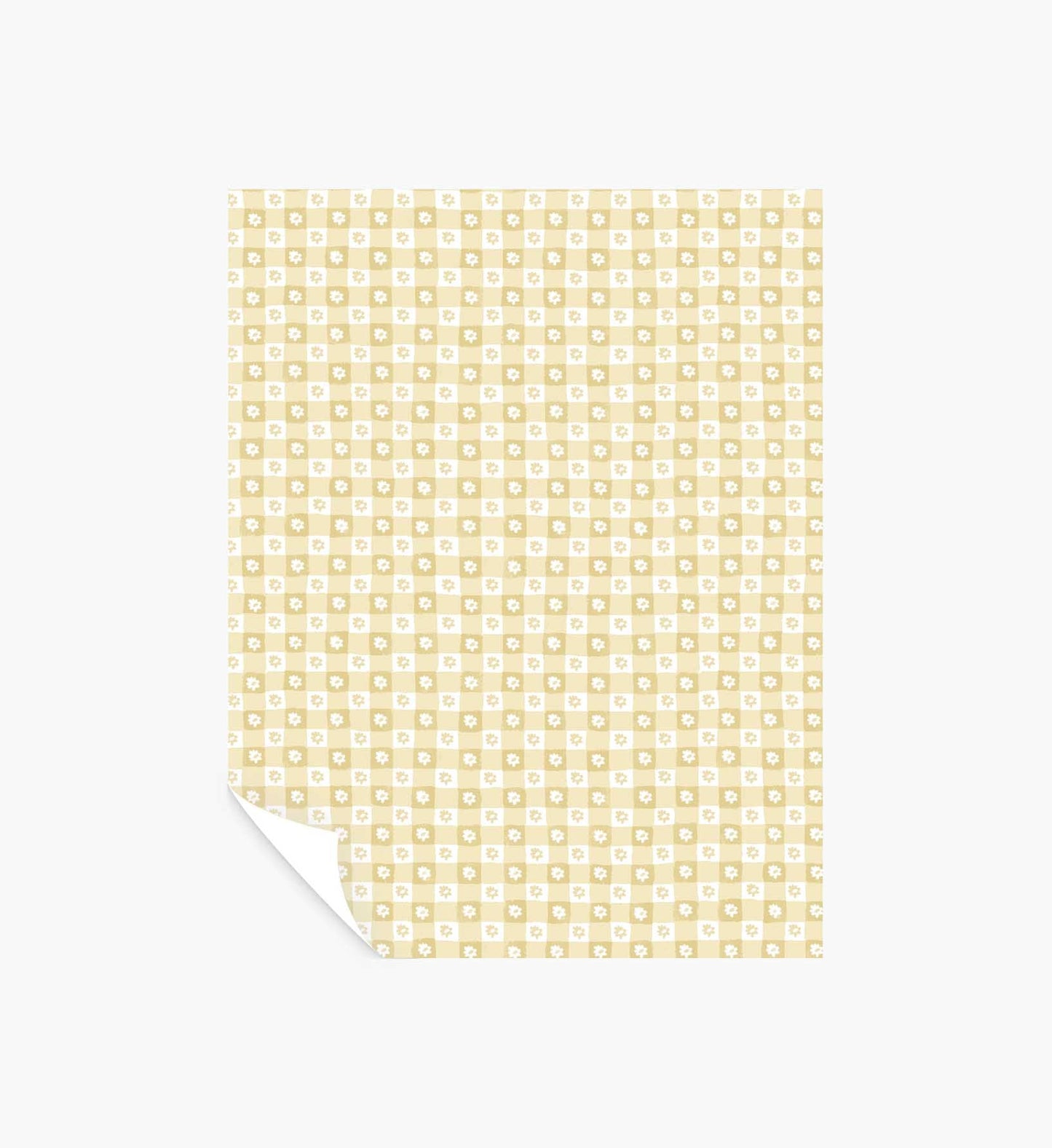 Daisy Gingham Peel & Stick Wallpaper Sample - Gold - Peel and Stick Wallpaper