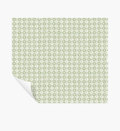 Daisy Gingham Peel & Stick Wallpaper - Green - Peel and Stick Wallpaper