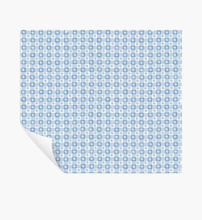 Daisy Gingham Peel & Stick Wallpaper - Blue - Peel and Stick Wallpaper