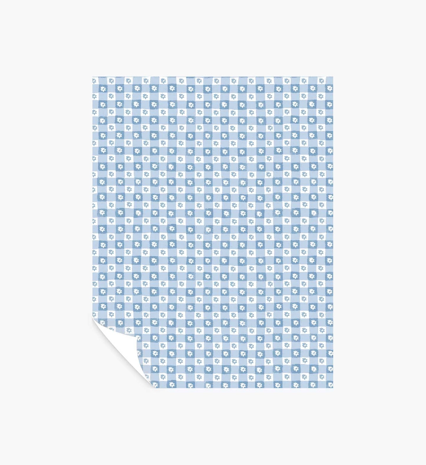 Daisy Gingham Peel & Stick Wallpaper Sample - Blue - Peel and Stick Wallpaper