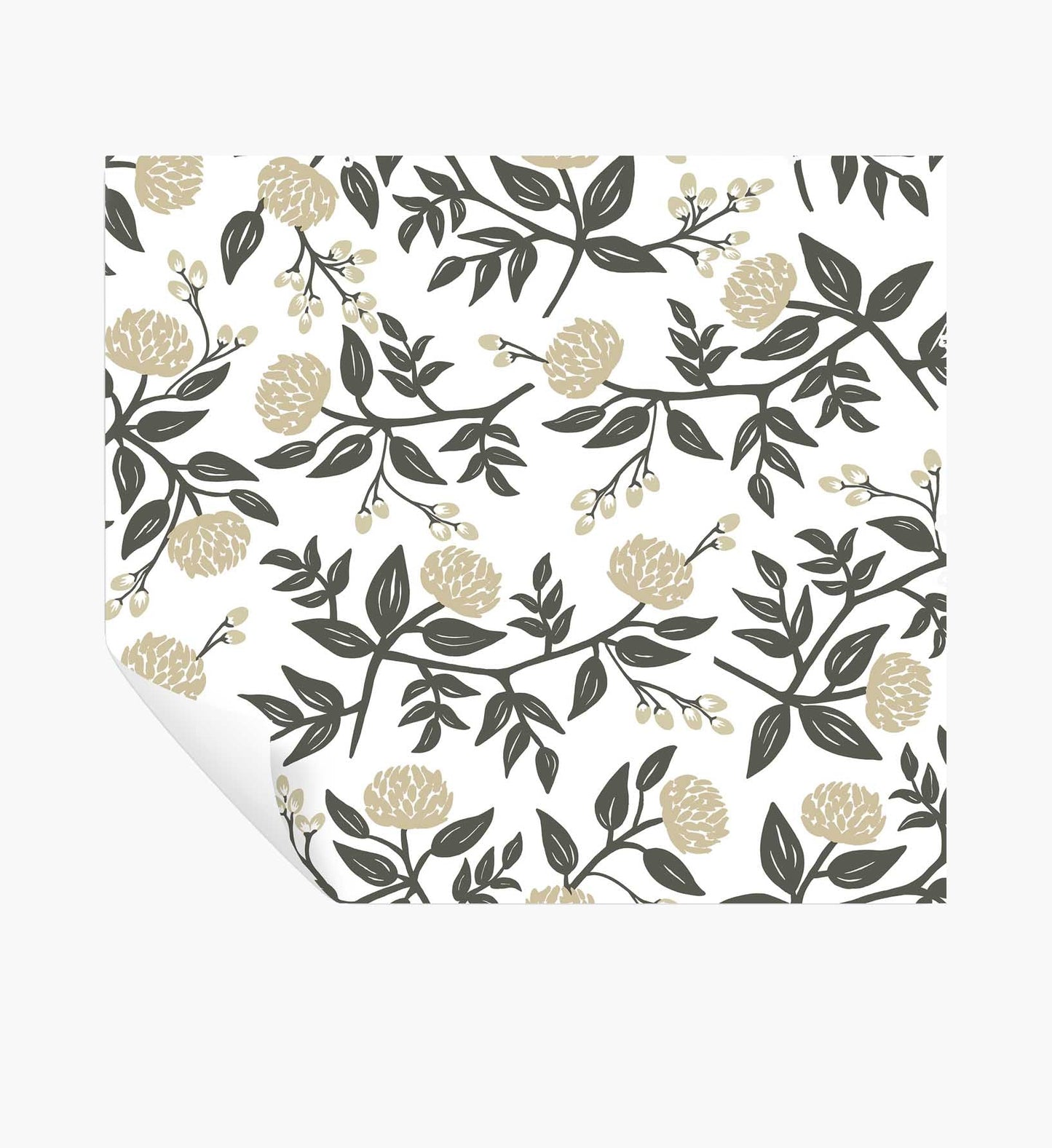 Peonies Peel & Stick Wallpaper - White - Peel and Stick Wallpaper