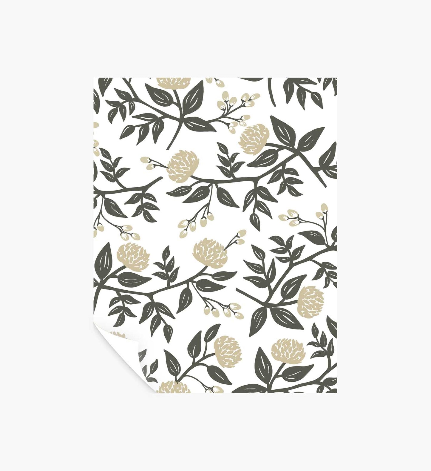 Peonies Peel & Stick Wallpaper Sample - White - Peel and Stick Wallpaper