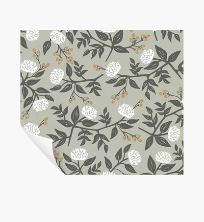 Peonies Peel & Stick Wallpaper - Smoke - Peel and Stick Wallpaper