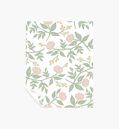 Peonies Peel & Stick Wallpaper Sample - Blush - Peel and Stick Wallpaper
