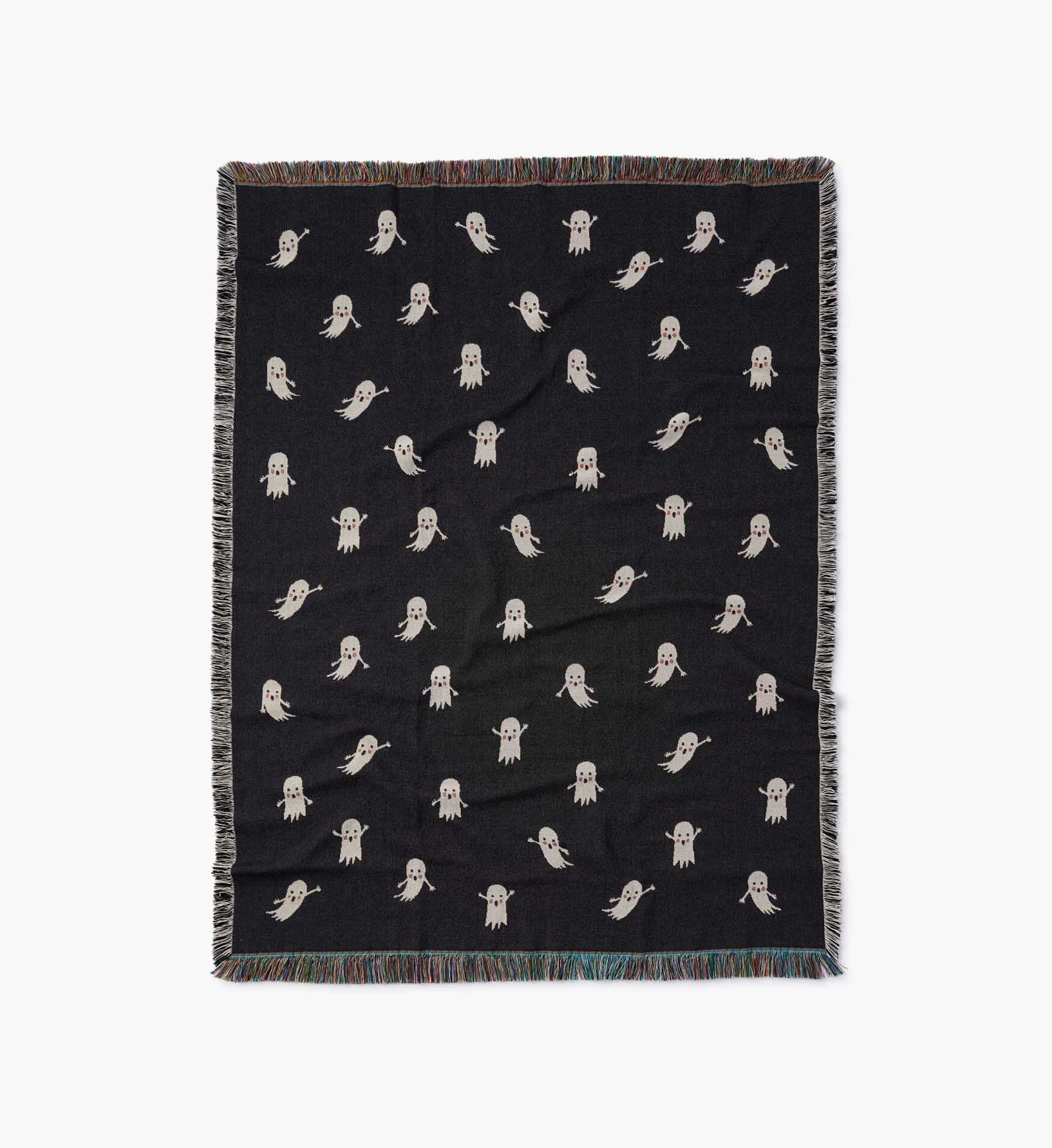 Woven Blanket - Ghosts - Woven Cotton Blanket