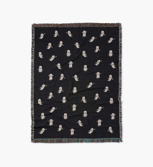 Woven Blanket - Ghosts - Woven Cotton Blanket