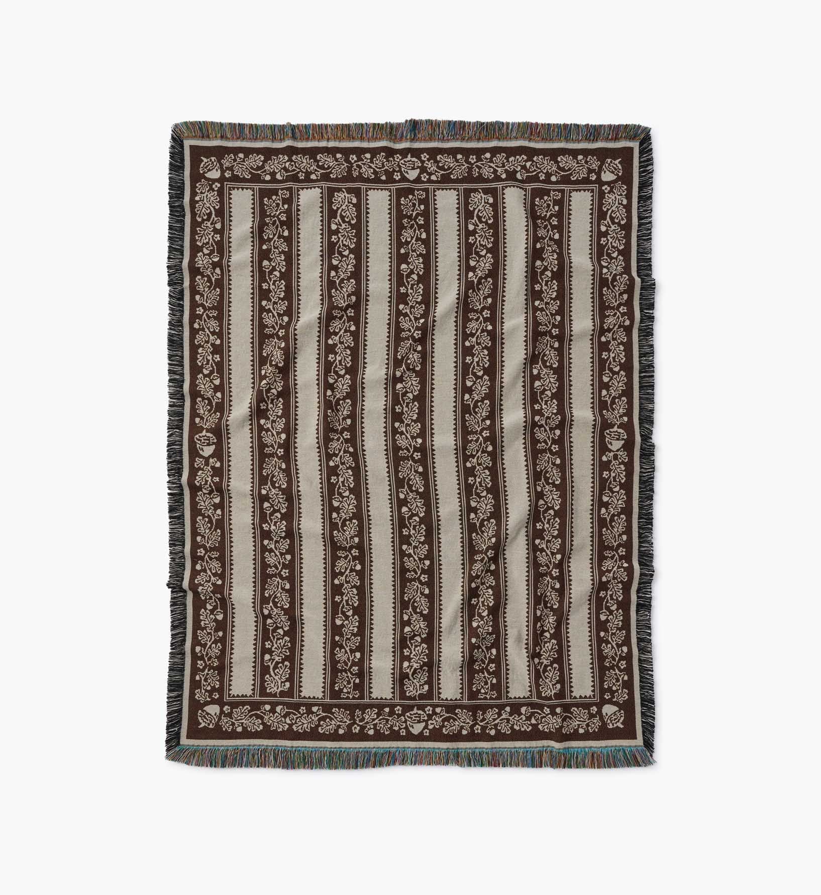Woven Blanket - Acorns - Woven Cotton Blanket