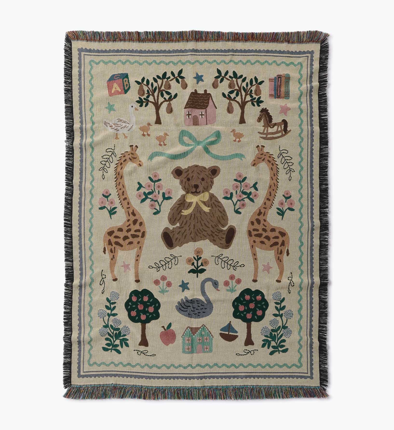 Woven Blanket - Storybook - Woven Cotton Blanket