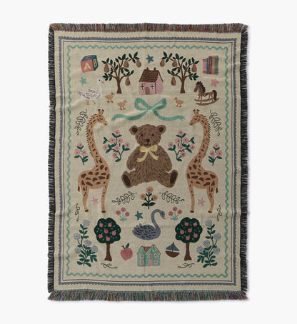 Woven Blanket - Storybook - Woven Cotton Blanket
