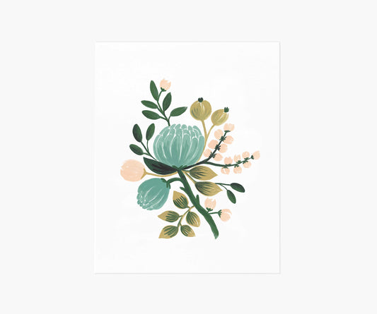 Blue Botanical Art Print - Premium Design Accessory