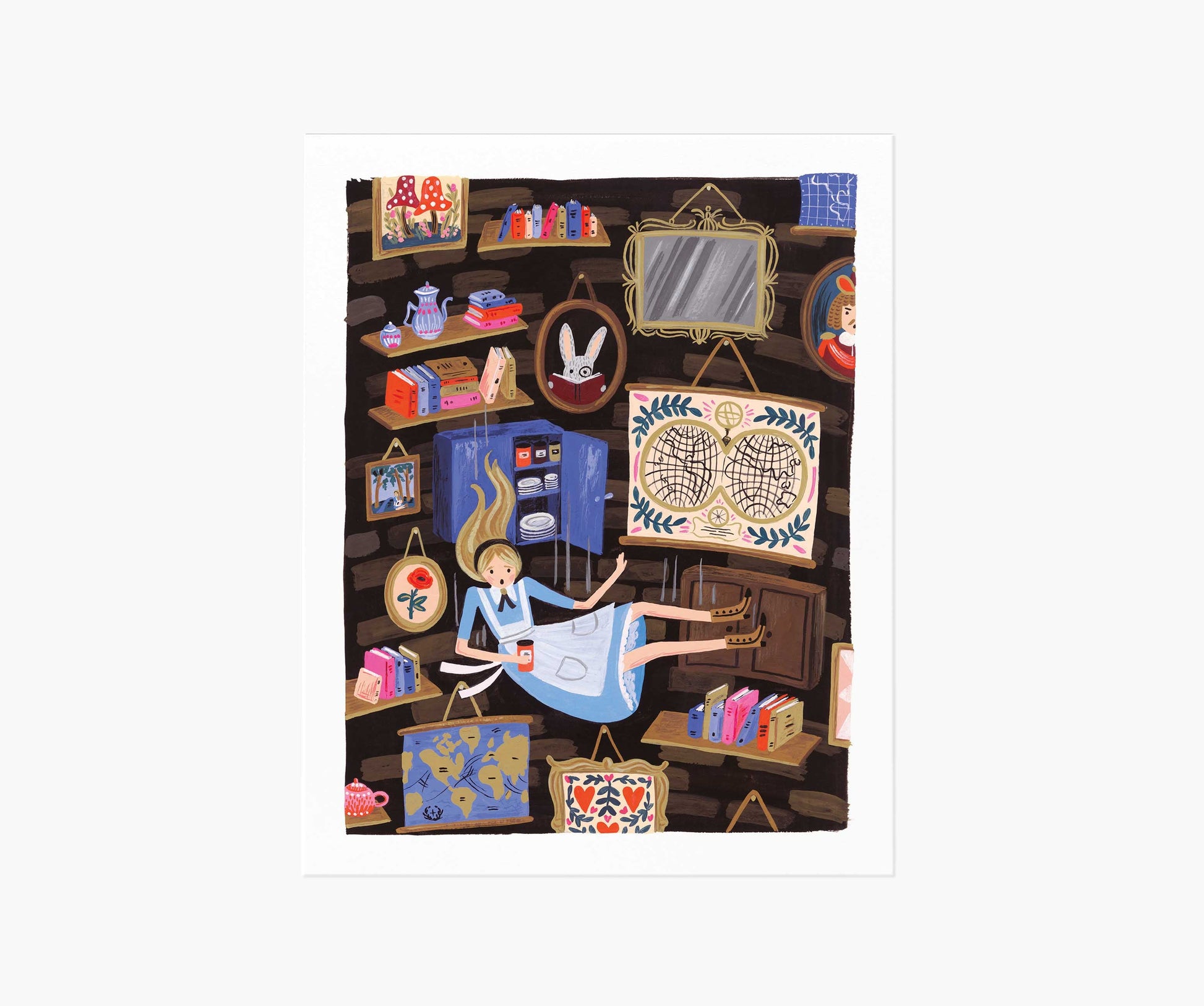 Alice Falling Art Print - Premium Design Accessory