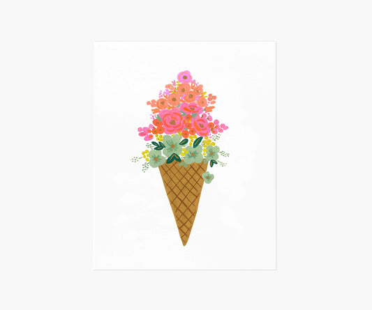 Ice Cream Cone Art Print - Premium Design Accessory