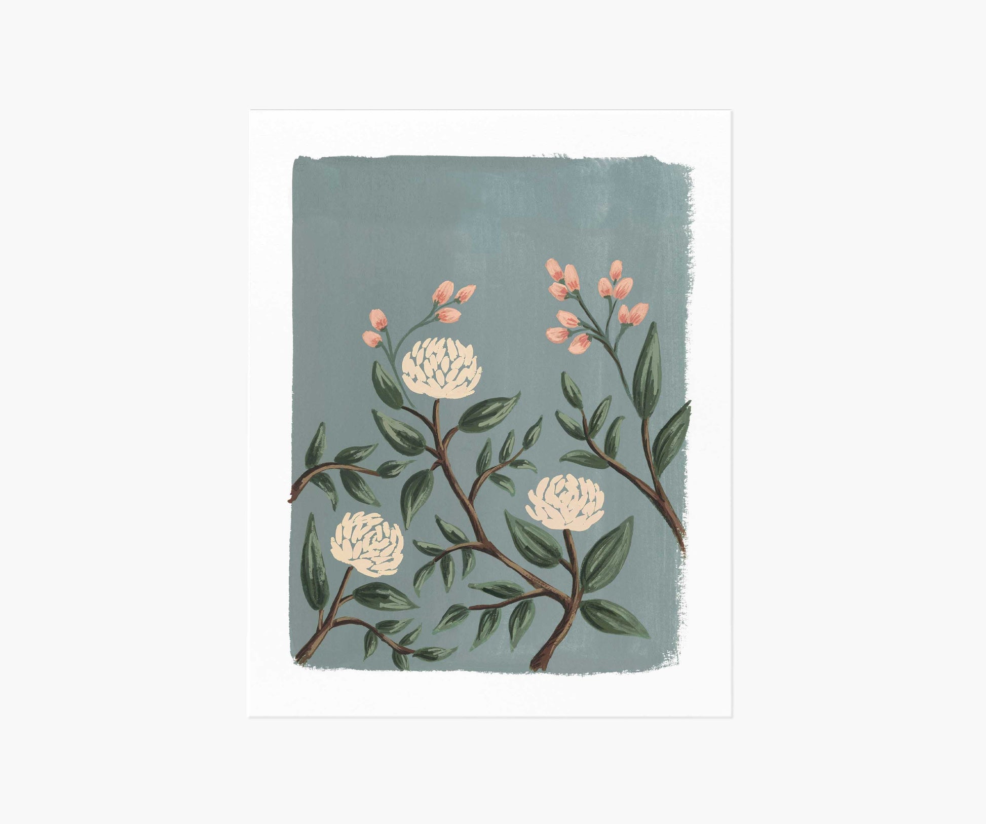 Painted Peonies Slate Art Print - Premium Design Accessory