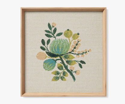 Framed Wall Art - Blue Botanical - Premium Design Accessory